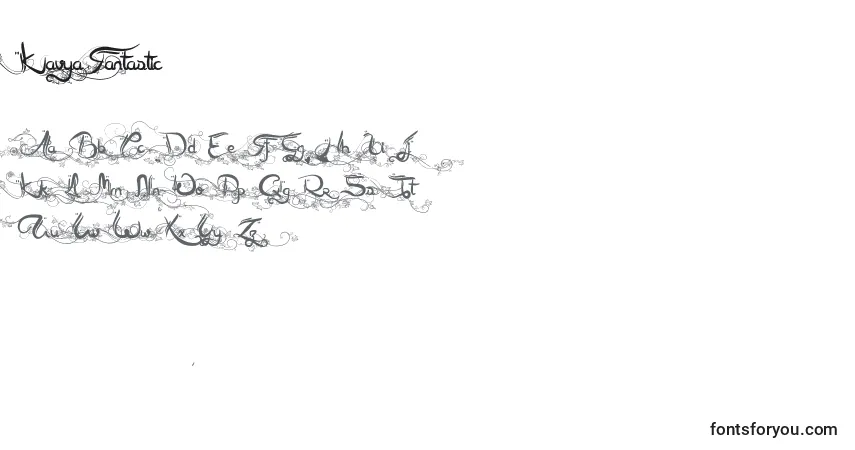 Schriftart KavyaFantastic – Alphabet, Zahlen, spezielle Symbole