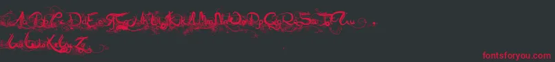 KavyaFantastic Font – Red Fonts on Black Background