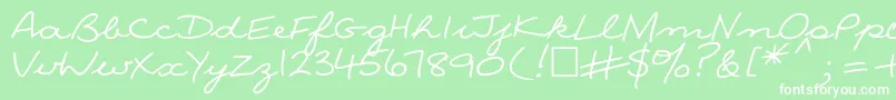 Nina ffy Font – White Fonts on Green Background