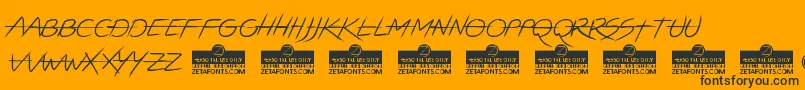LightstrikeTrial Font – Black Fonts on Orange Background