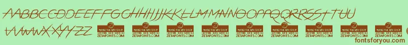 LightstrikeTrial Font – Brown Fonts on Green Background