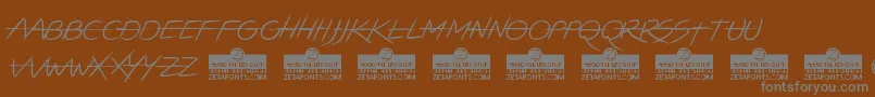 LightstrikeTrial Font – Gray Fonts on Brown Background