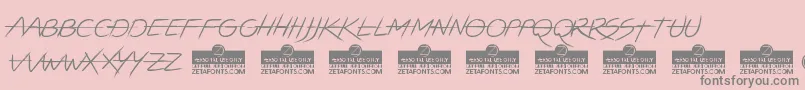 LightstrikeTrial Font – Gray Fonts on Pink Background