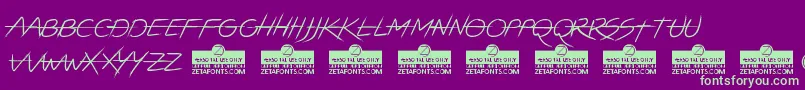 LightstrikeTrial Font – Green Fonts on Purple Background