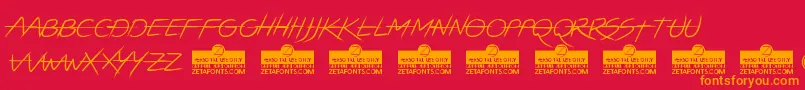 LightstrikeTrial Font – Orange Fonts on Red Background