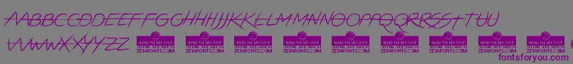 LightstrikeTrial Font – Purple Fonts on Gray Background