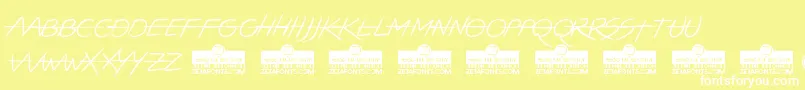 LightstrikeTrial Font – White Fonts on Yellow Background