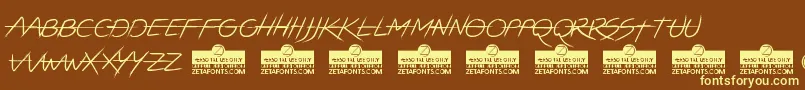 LightstrikeTrial Font – Yellow Fonts on Brown Background