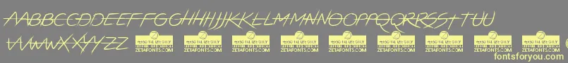 LightstrikeTrial Font – Yellow Fonts on Gray Background