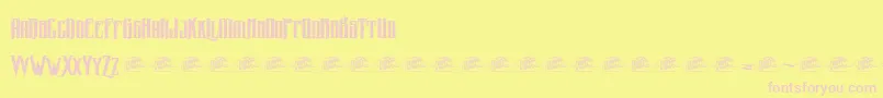 McfZelfis Font – Pink Fonts on Yellow Background