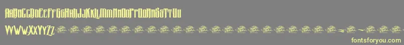 McfZelfis Font – Yellow Fonts on Gray Background