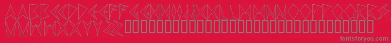 Mndpinba Font – Gray Fonts on Red Background