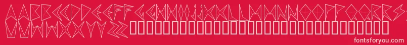 Mndpinba Font – Pink Fonts on Red Background
