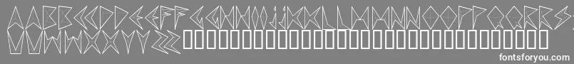 フォントMndpinba – 灰色の背景に白い文字
