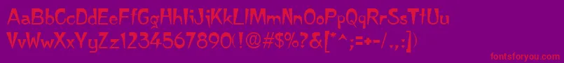 SanasoftStylus.Kz Font – Red Fonts on Purple Background