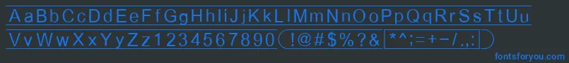 Fonte Fibox – fontes azuis em um fundo preto