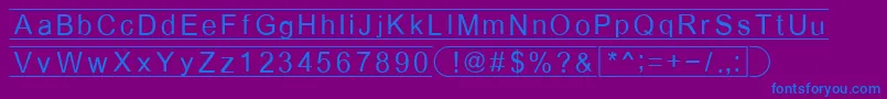 Czcionka Fibox – niebieskie czcionki na fioletowym tle