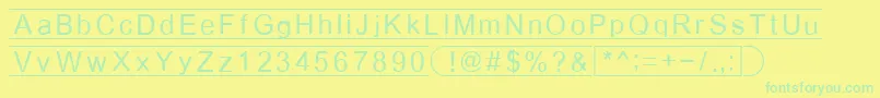 Шрифт Fibox – зелёные шрифты на жёлтом фоне