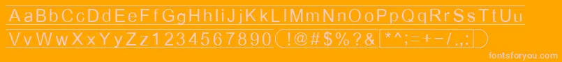 Fibox Font – Pink Fonts on Orange Background