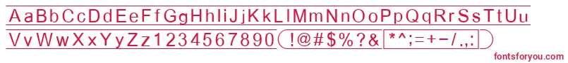 Fibox Font – Red Fonts on White Background