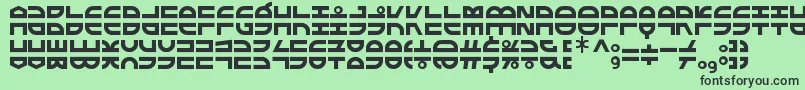 ExtraFontestrial-fontti – mustat fontit vihreällä taustalla
