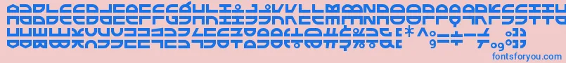 ExtraFontestrial Font – Blue Fonts on Pink Background