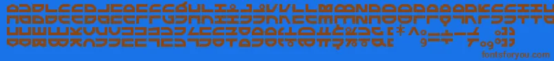 ExtraFontestrial Font – Brown Fonts on Blue Background