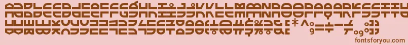 ExtraFontestrial Font – Brown Fonts on Pink Background