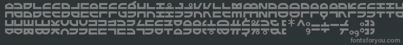 ExtraFontestrial Font – Gray Fonts on Black Background