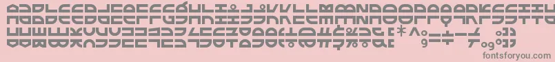 ExtraFontestrial Font – Gray Fonts on Pink Background