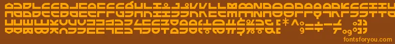 Шрифт ExtraFontestrial – оранжевые шрифты на коричневом фоне