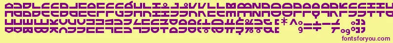 ExtraFontestrial Font – Purple Fonts on Yellow Background