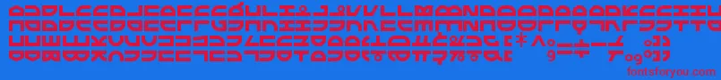 ExtraFontestrial Font – Red Fonts on Blue Background