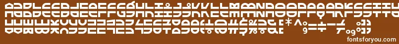 フォントExtraFontestrial – 茶色の背景に白い文字