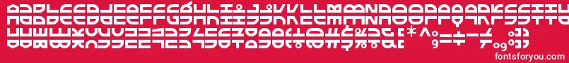 ExtraFontestrial Font – White Fonts on Red Background