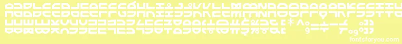 ExtraFontestrial Font – White Fonts on Yellow Background