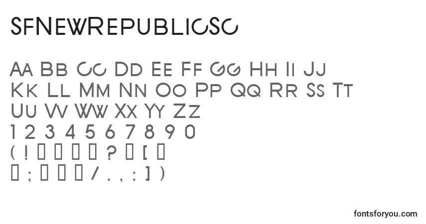 SfNewRepublicSc-fontti – aakkoset, numerot, erikoismerkit