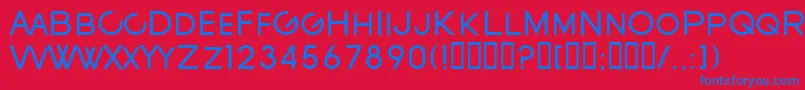 SfNewRepublicSc-fontti – siniset fontit punaisella taustalla