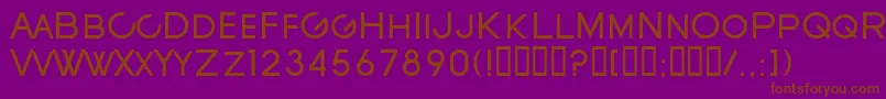 SfNewRepublicSc-Schriftart – Braune Schriften auf violettem Hintergrund