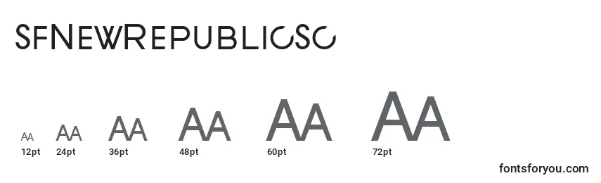 Размеры шрифта SfNewRepublicSc