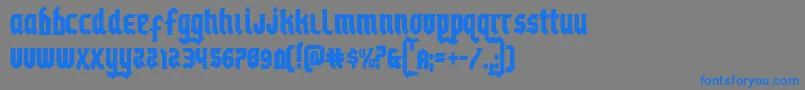 Empirecrowncond Font – Blue Fonts on Gray Background