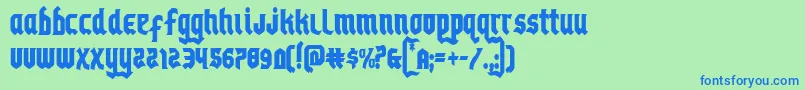 Empirecrowncond Font – Blue Fonts on Green Background