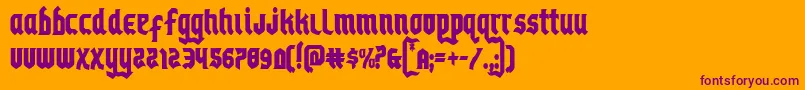 Empirecrowncond Font – Purple Fonts on Orange Background