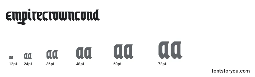 Empirecrowncond Font Sizes