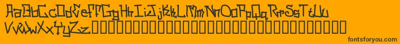 SchizophreniaG Font – Black Fonts on Orange Background