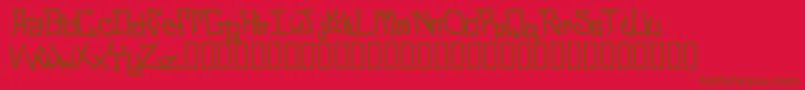 Police SchizophreniaG – polices brunes sur fond rouge