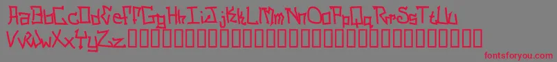 SchizophreniaG Font – Red Fonts on Gray Background