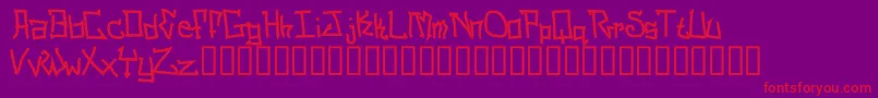 SchizophreniaG Font – Red Fonts on Purple Background