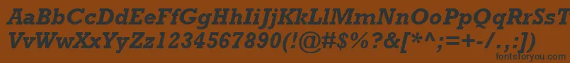 RockwellРџРѕР»СѓР¶РёСЂРЅС‹Р№РљСѓСЂСЃРёРІ Font – Black Fonts on Brown Background