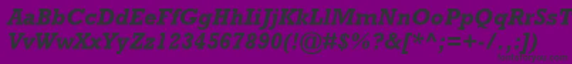RockwellРџРѕР»СѓР¶РёСЂРЅС‹Р№РљСѓСЂСЃРёРІ Font – Black Fonts on Purple Background